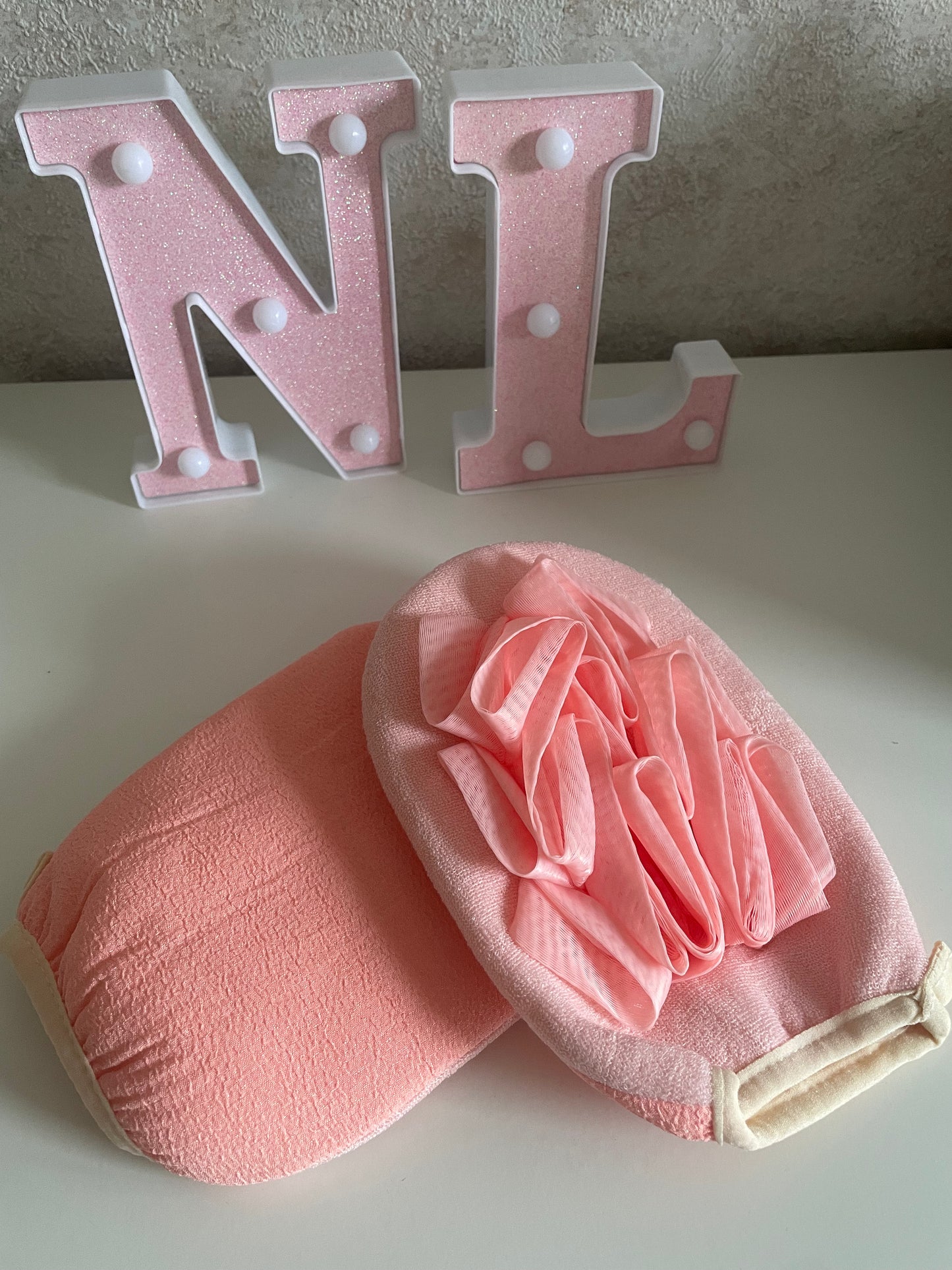 Gant doux et exfoliant