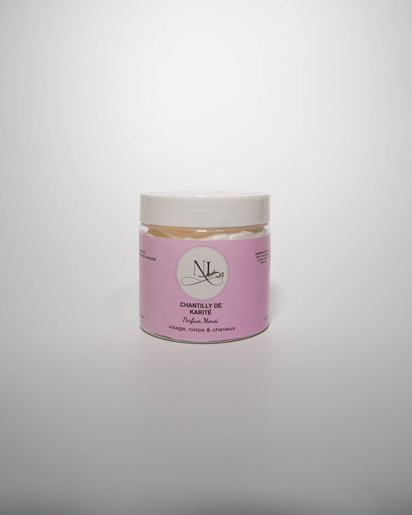 chantilly de karite monoi soin hydratant hypoallergénique corps et cheveux les douceurs de nl