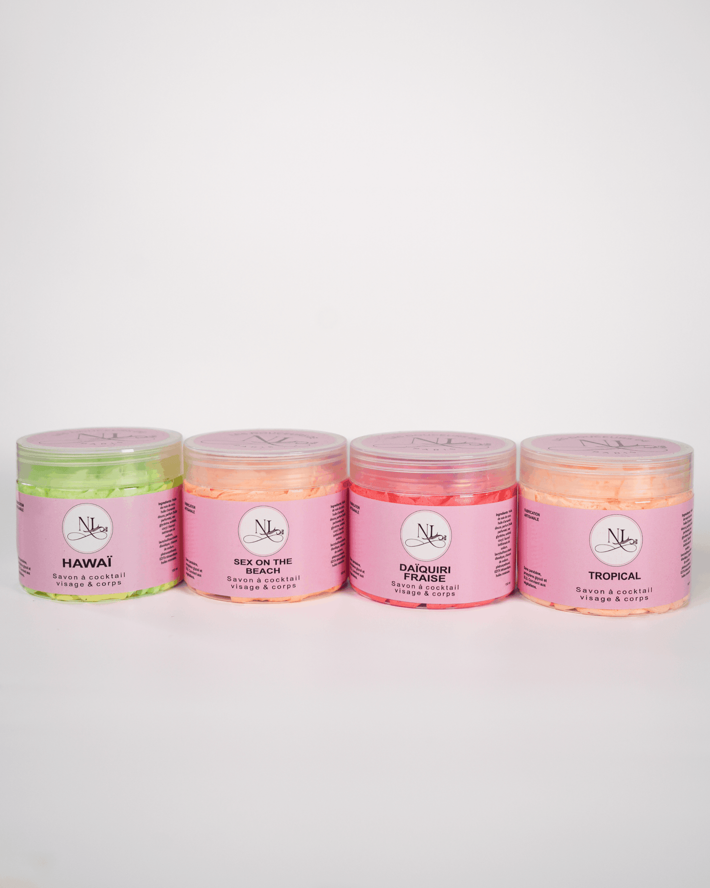 pack savons fouettes chantilly de douche hydratant parfum cocktail texture legere les douceurs de nl