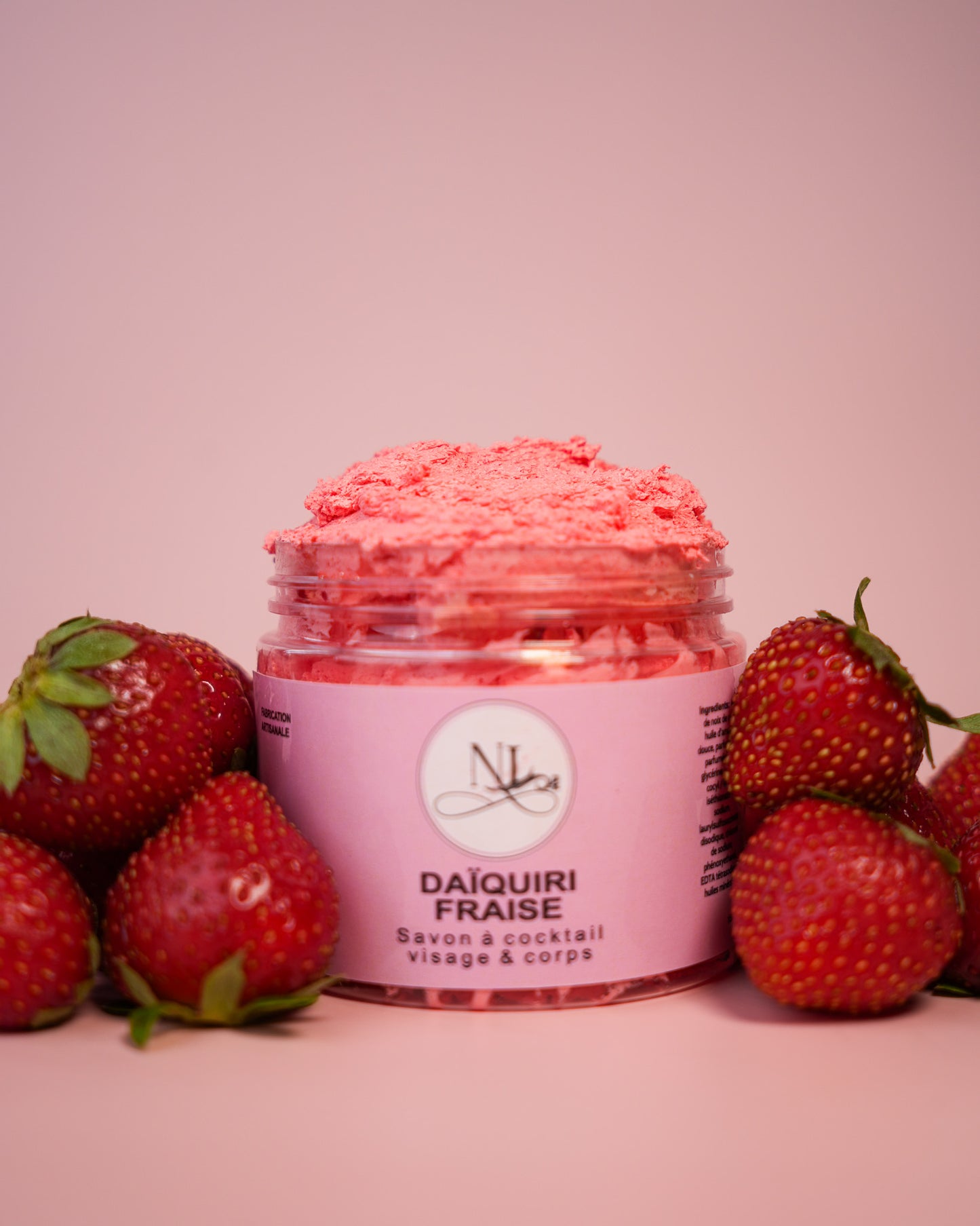 savon fouette chantilly de douche parfum theme des cocktails daiquiri fraise gourmand les douceurs de nl