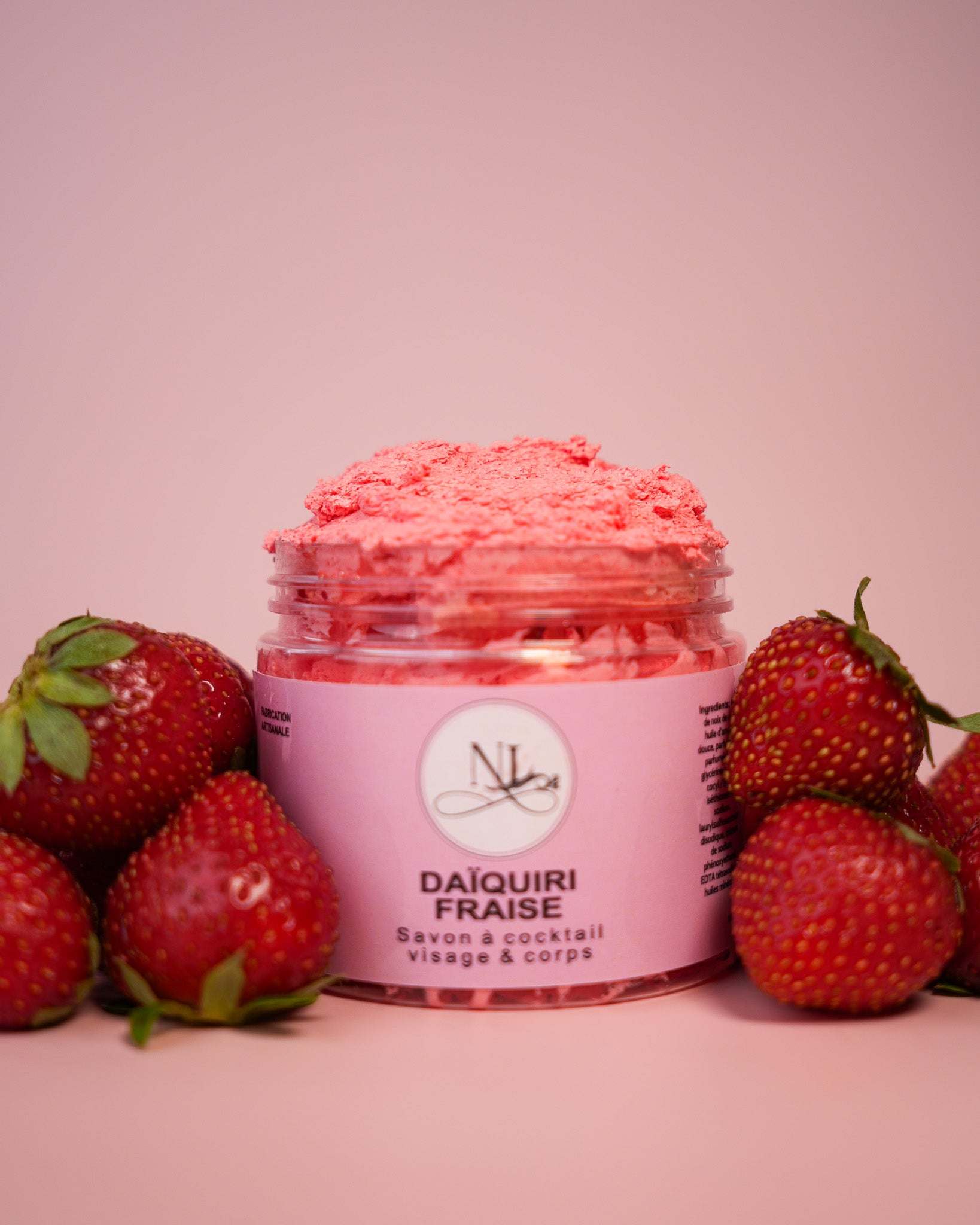 savon fouette chantilly de douche parfum theme des cocktails daiquiri fraise gourmand les douceurs de nl